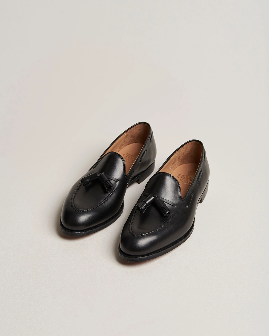 Uomini |  | Crockett & Jones | Cavendish 2 Tassel Loafer Black Calf