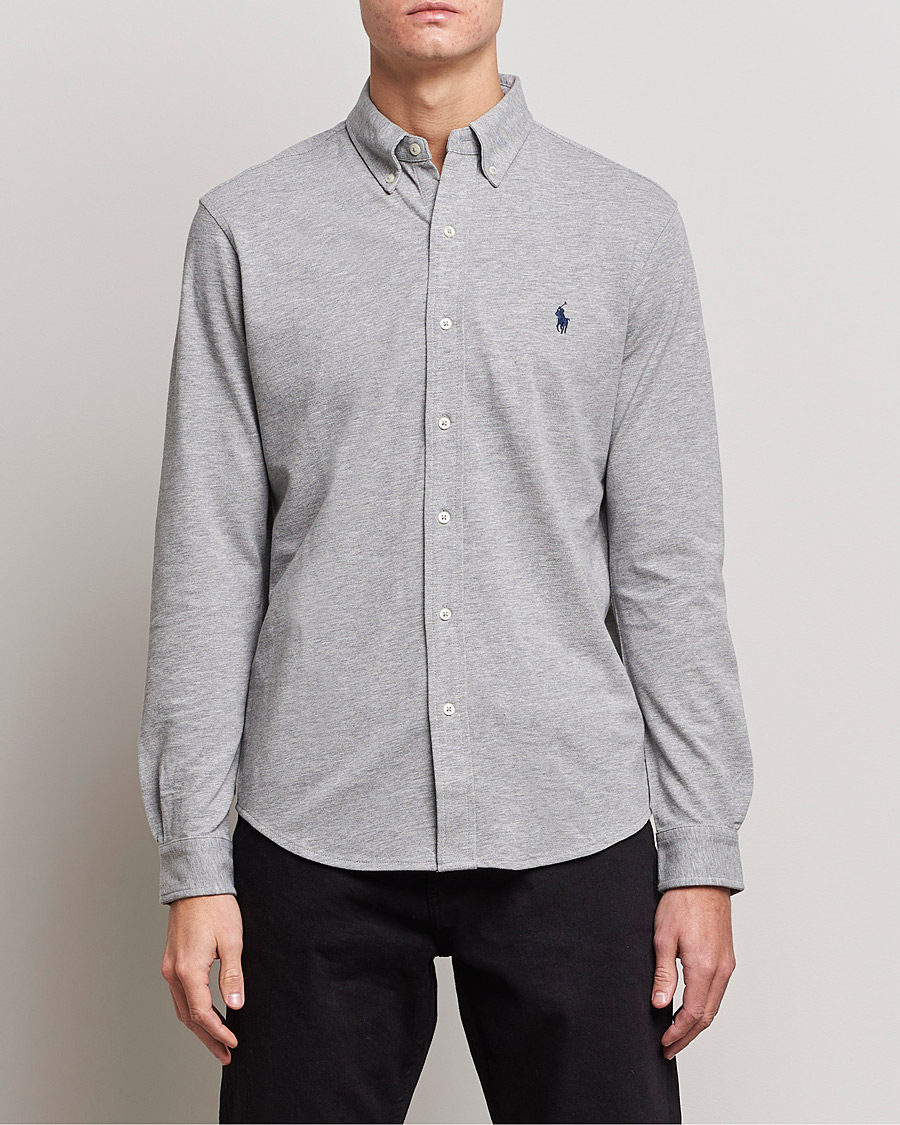 Uomini | Polo | Polo Ralph Lauren | Slim Fit Featherweight Mesh Shirt Andover Heather