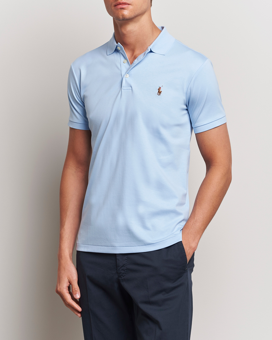 Uomini | Polo | Polo Ralph Lauren | Slim Fit Pima Cotton Polo Office Blue