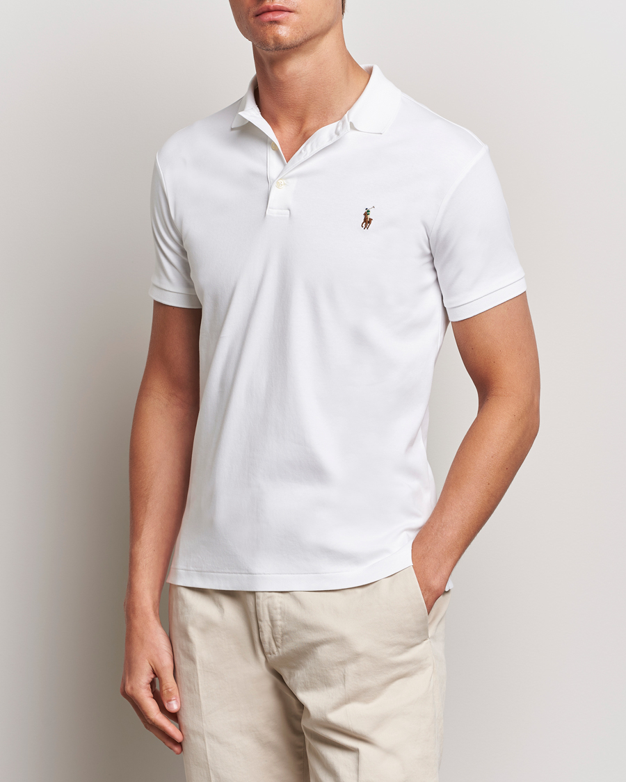 Uomini |  | Polo Ralph Lauren | Slim Fit Pima Cotton Polo White