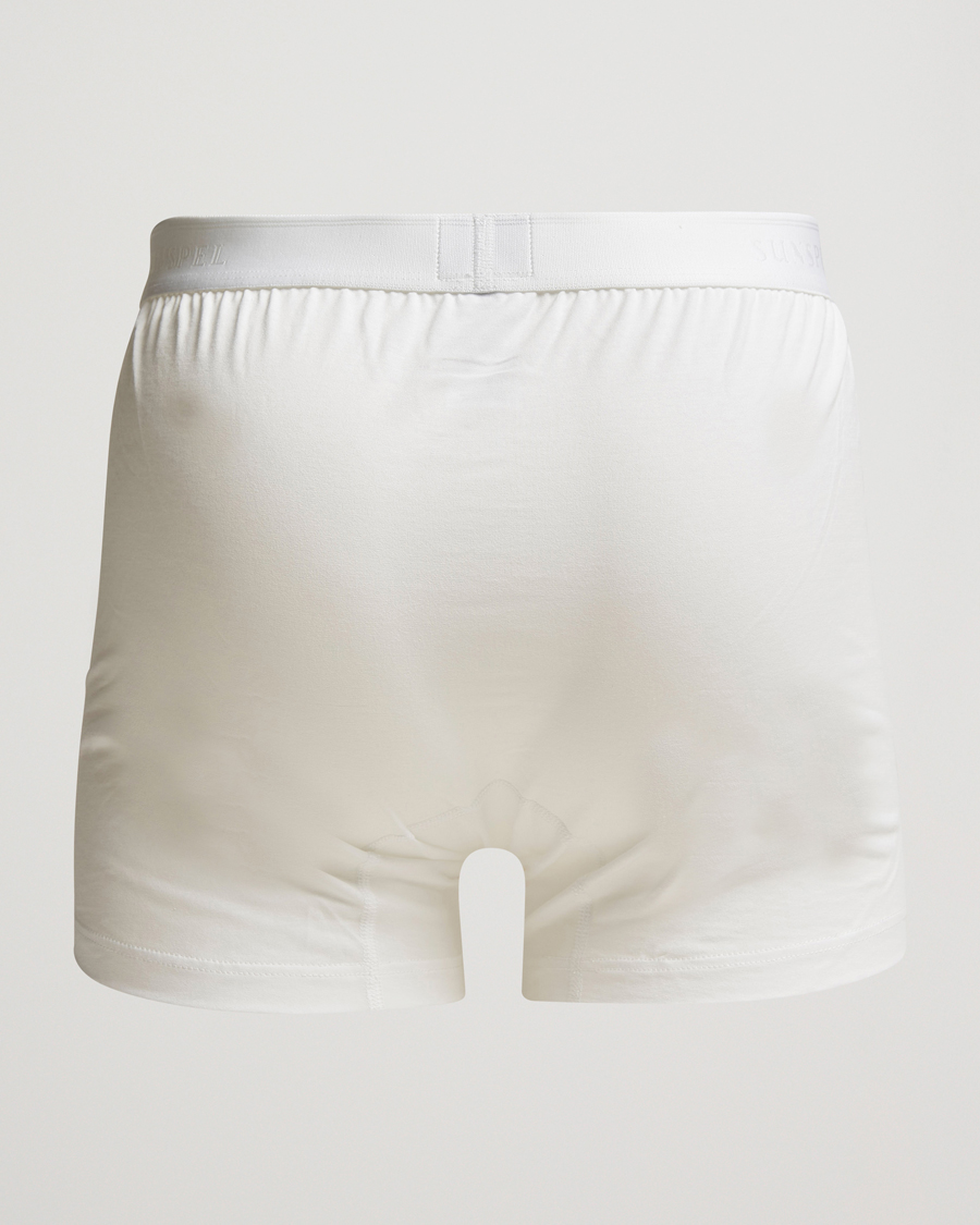 Uomini | Boxer | Sunspel | Superfine Two Button Cotton White