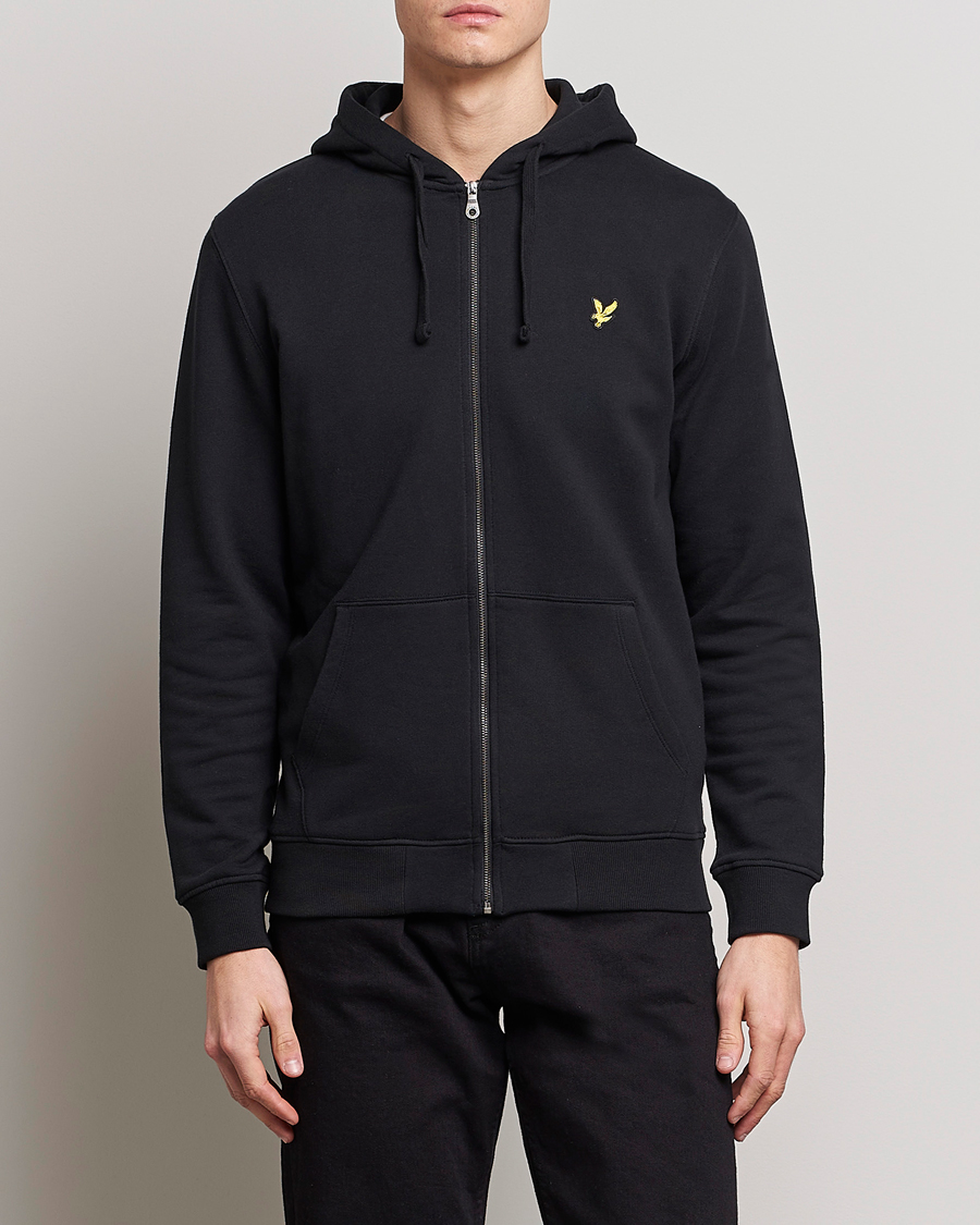 Uomini | Lyle & Scott | Lyle & Scott | Full Zip Hoodie Jet Black