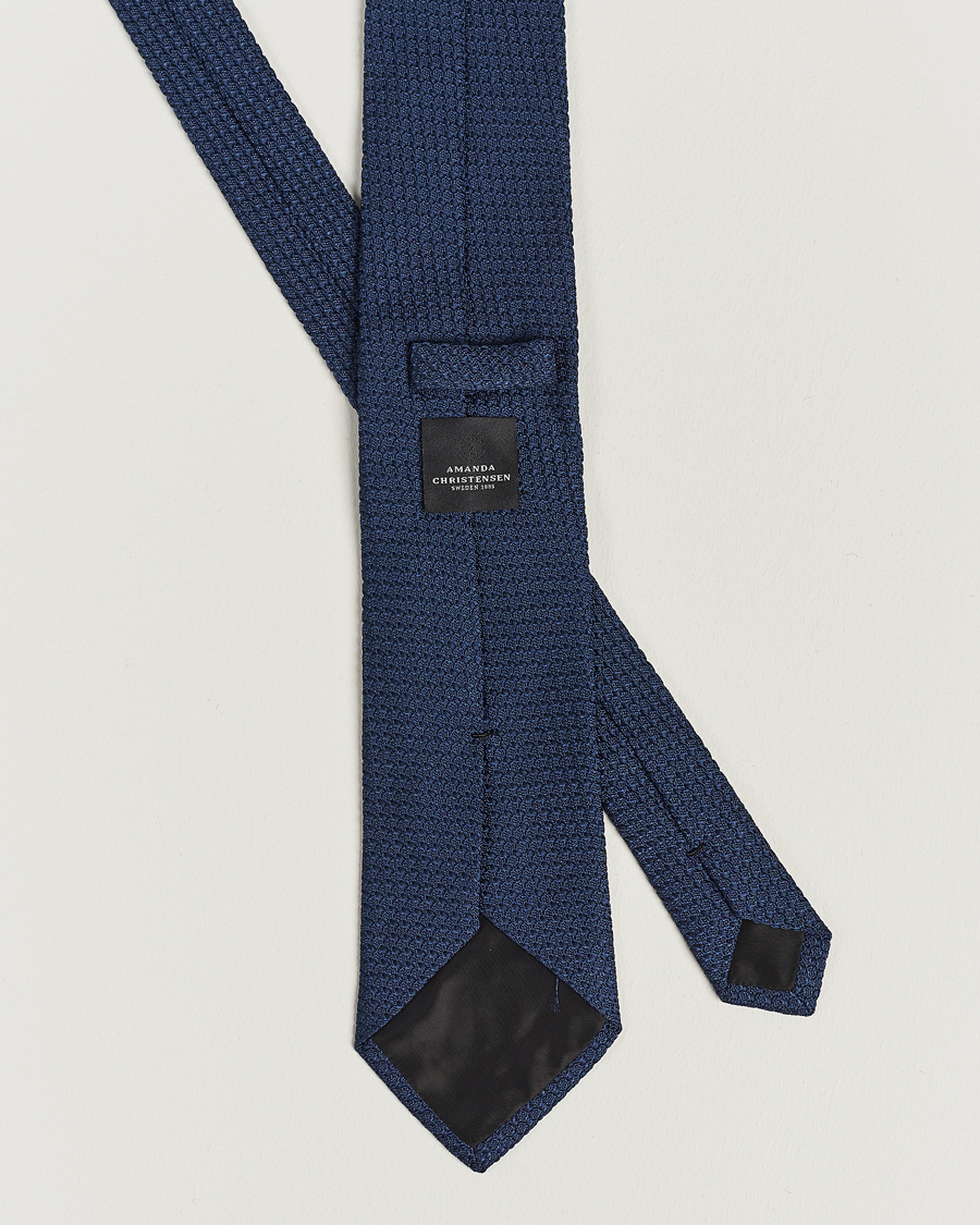 Uomini | Festive | Amanda Christensen | Silk Grenadine 8 cm Tie Napoli Blue