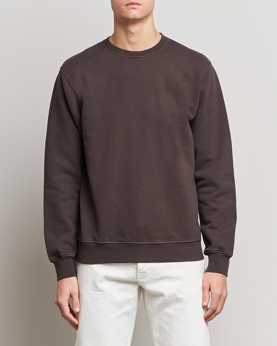 Uomini |  | Colorful Standard | Classic Organic Crew Neck Sweat Coffee Brown