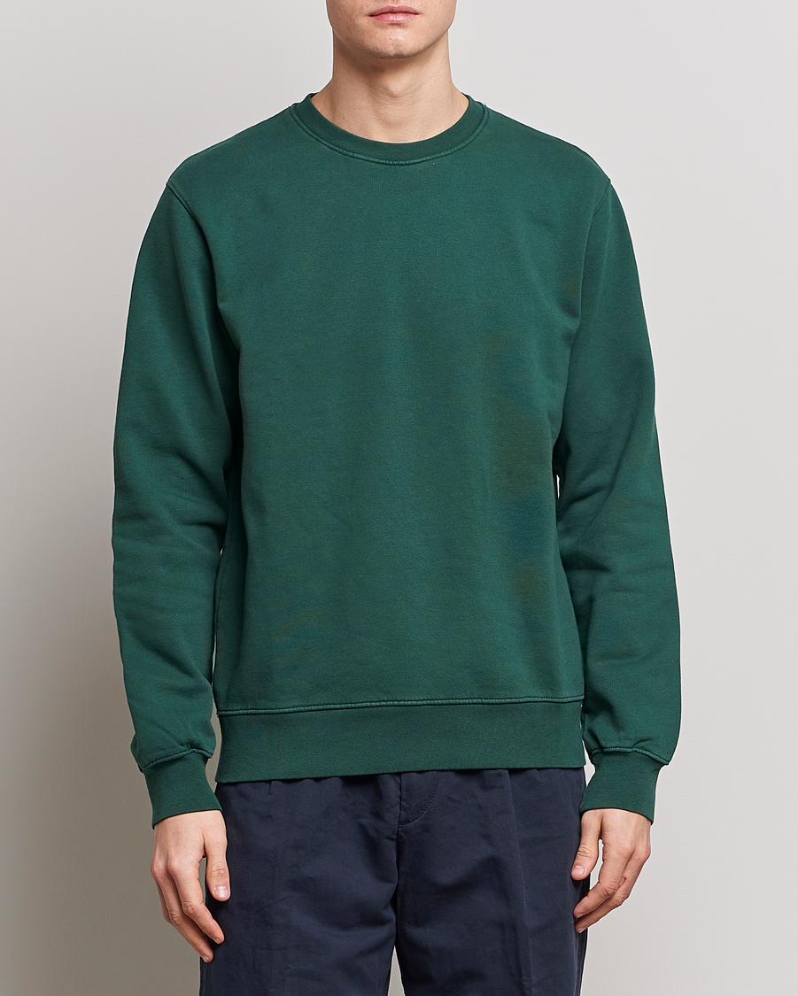 Uomini | Reparti | Colorful Standard | Classic Organic Crew Neck Sweat Emerald Green