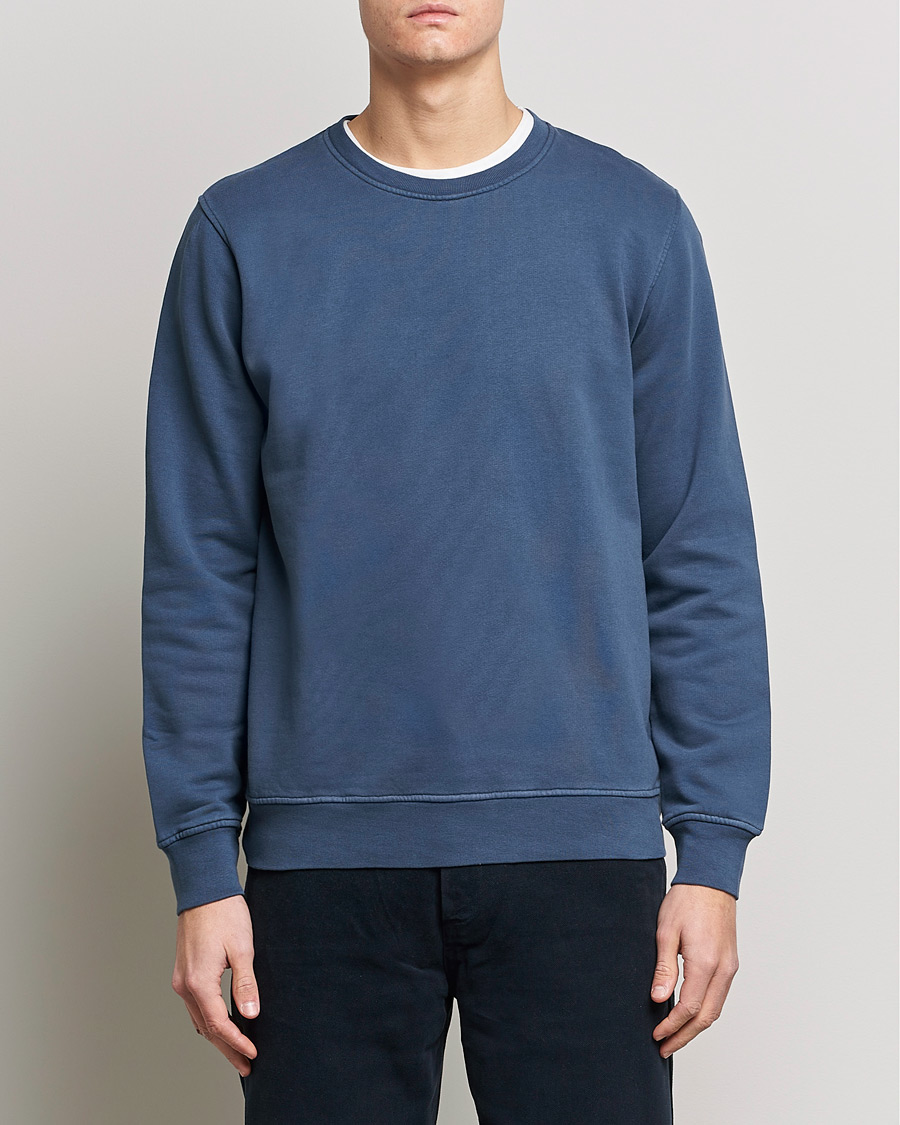 Uomini |  | Colorful Standard | Classic Organic Crew Neck Sweat Petrol Blue