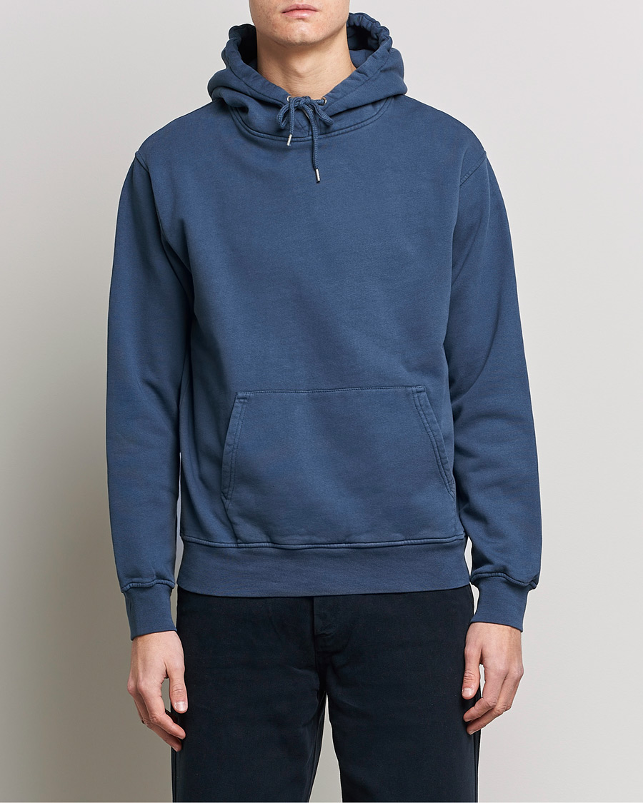 Uomini | Felpe con cappuccio | Colorful Standard | Classic Organic Hood Petrol Blue