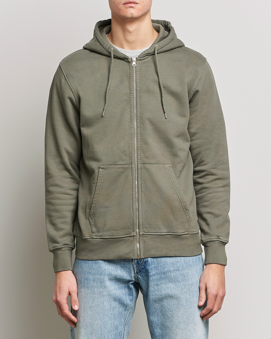 Uomini | Colorful Standard | Colorful Standard | Classic Organic Full Zip Hood Dusty Olive