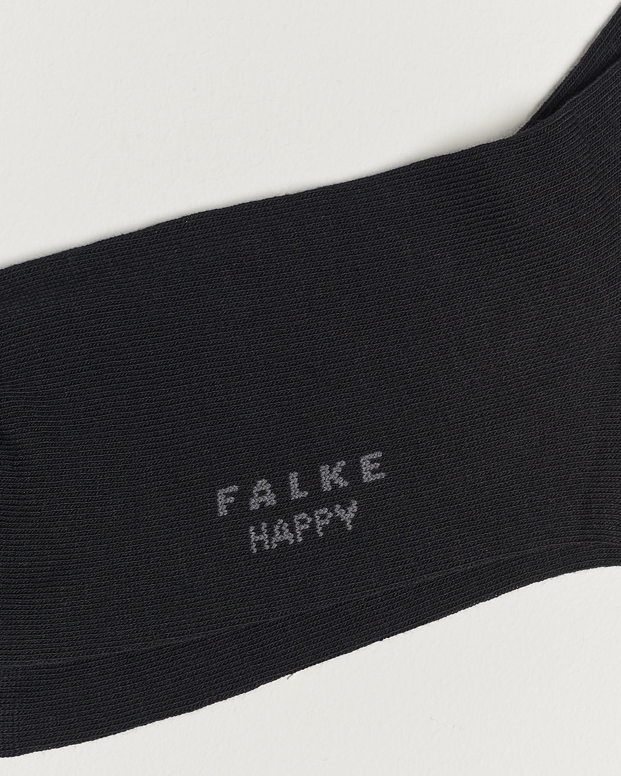 Uomini | Falke | Falke | Happy 2-Pack Cotton Socks Black