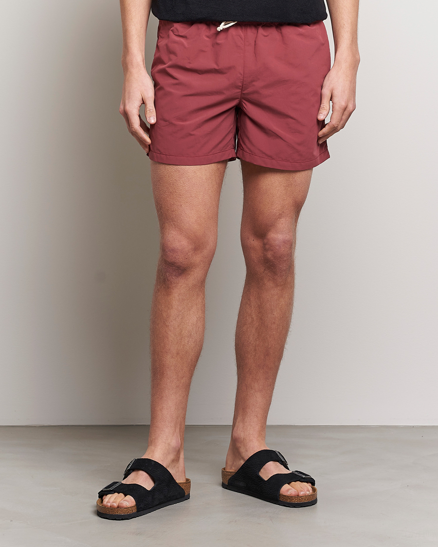 Uomini | Italian Department | Ripa Ripa | Plain Swimshorts Soft Red