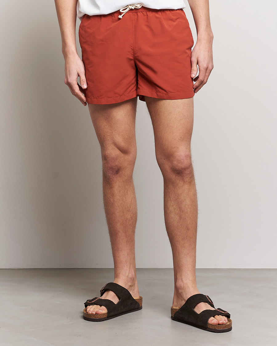 Uomini | Costumi da bagno con lacci | Ripa Ripa | Plain Swimshorts Orange