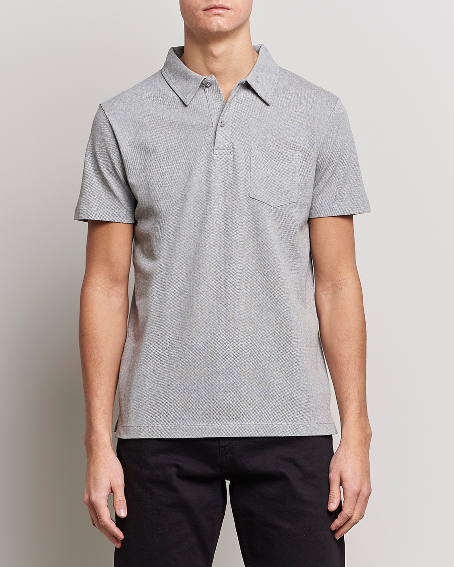 Uomini | Polo | Sunspel | Riviera Polo Shirt Grey Melange