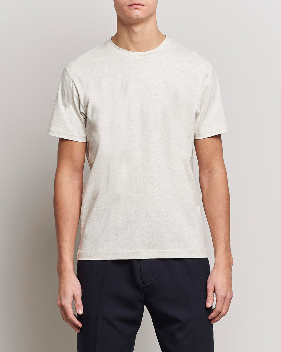 Uomini | Magliette bianche | Sunspel | Riviera Midweight Tee Archive White