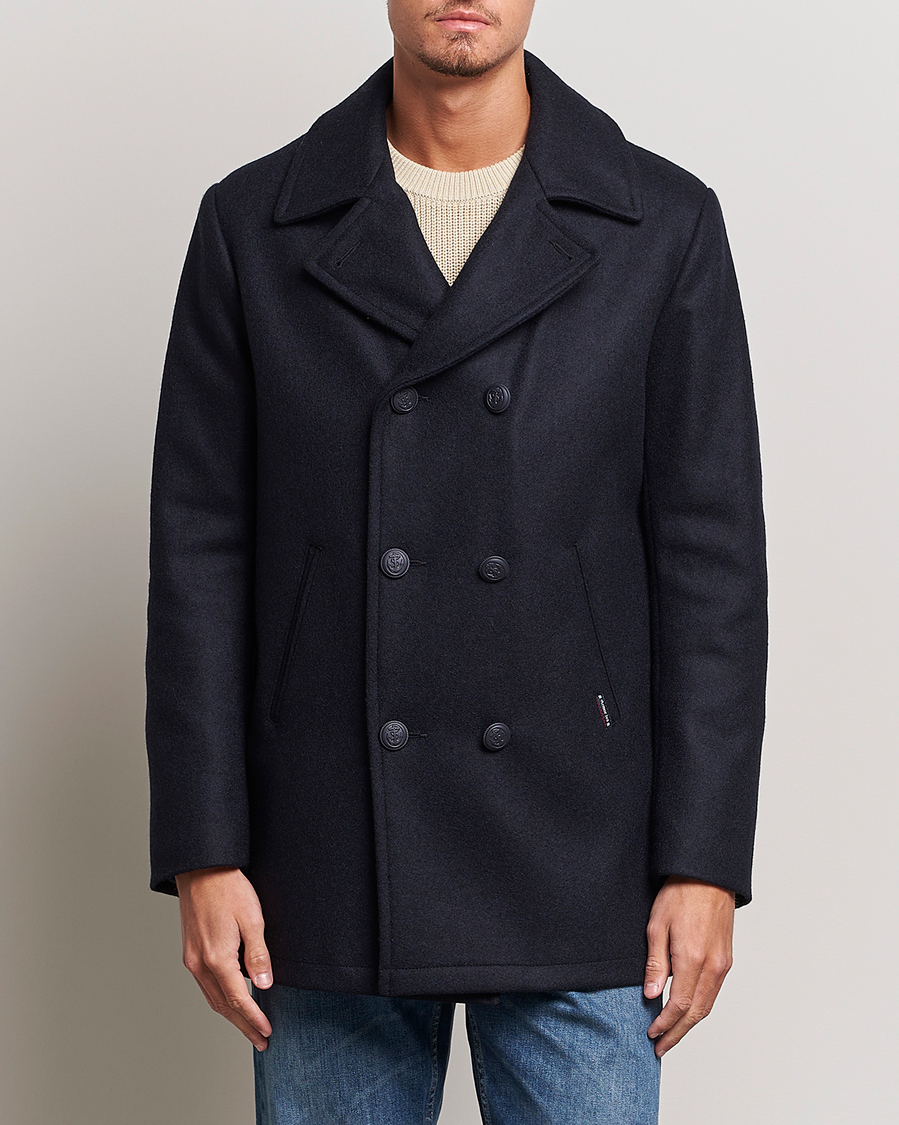 Uomini | Giacche invernali | Armor-lux | Kermor Wool Peacoat Navy