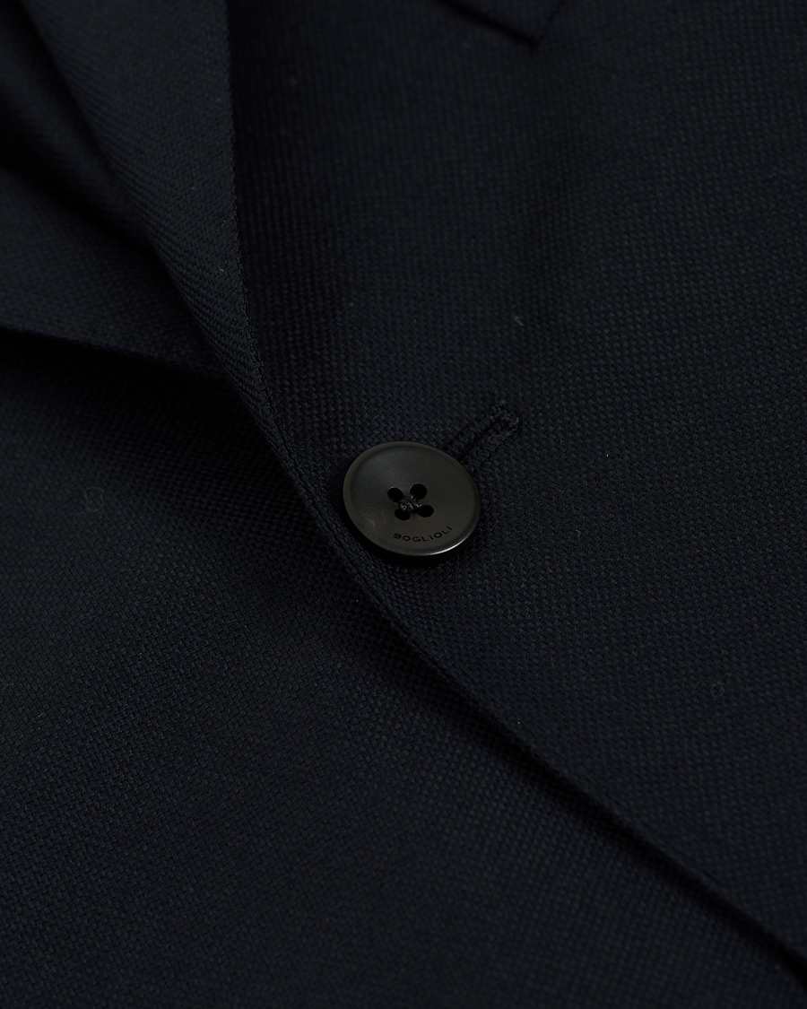 Uomini | Blazers | Boglioli | K Jacket Wool Hopsack Blazer Navy 46