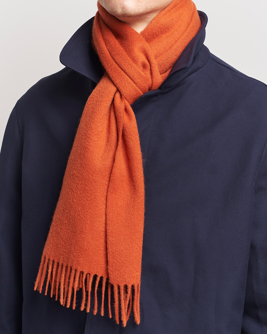 Uomini |  | Amanda Christensen | Merino Wool Scarf Orange