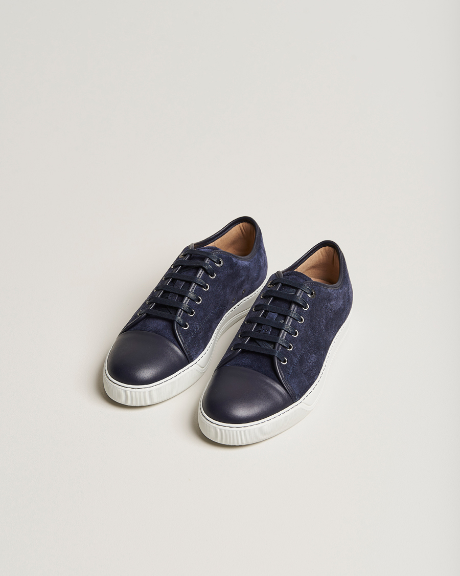 Uomini | Personal Classics | Lanvin | Nappa Cap Toe Sneaker Navy