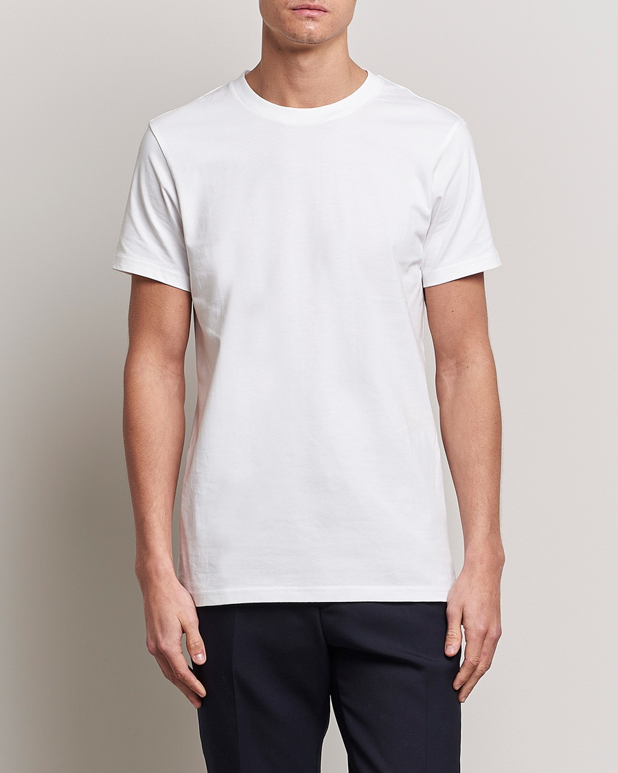 Uomini | Camicie a maniche corte | Bread & Boxers | Crew Neck Regular T-Shirt White