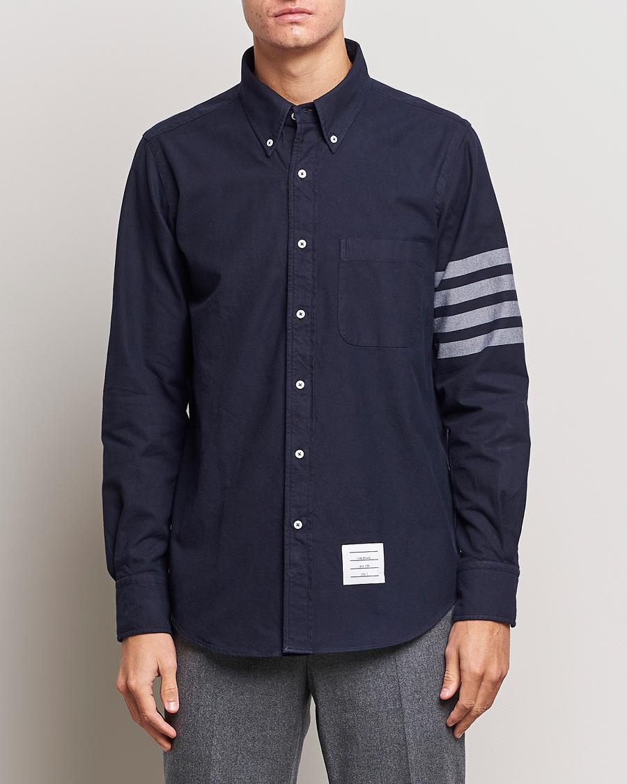 Uomini |  | Thom Browne | 4 Bar Flannel Shirt Navy