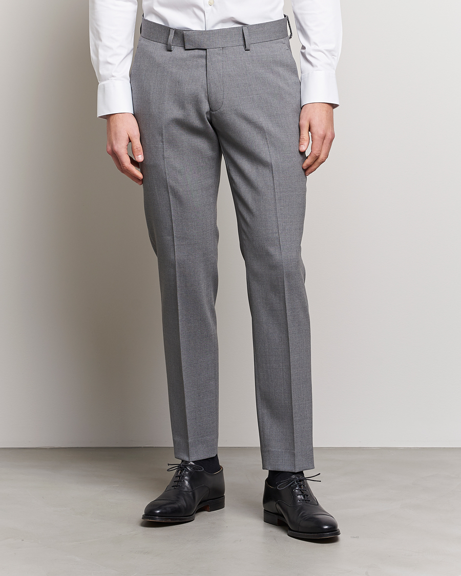 Uomini | Pantaloni | Tiger of Sweden | Tordon Wool Suit Trousers Grey