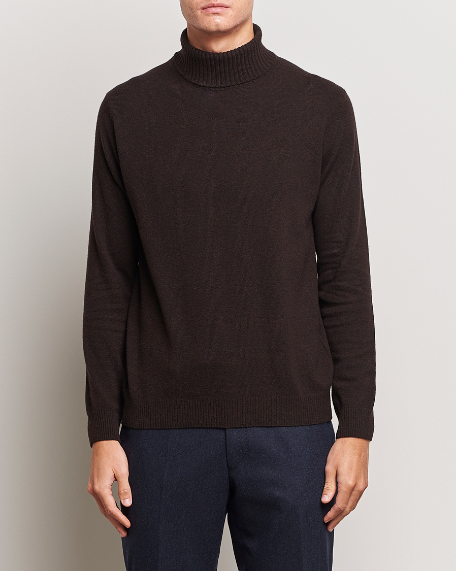 Uomini | Maglieria | Oscar Jacobson | Salim Wool/Cashmere Rollneck Brown