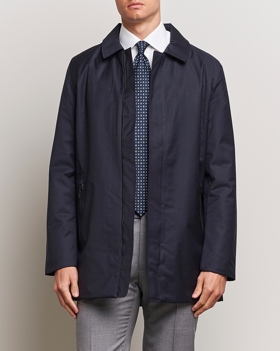 Uomini | Incontra la pioggia con stile | UBR | Regulator Coat Savile Dark Navy Wool