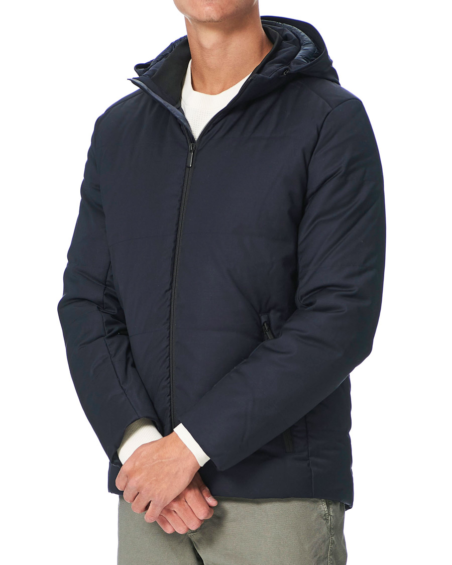 Uomini |  | UBR | Oxygen Down Savile Jacket Dark Navy Wool