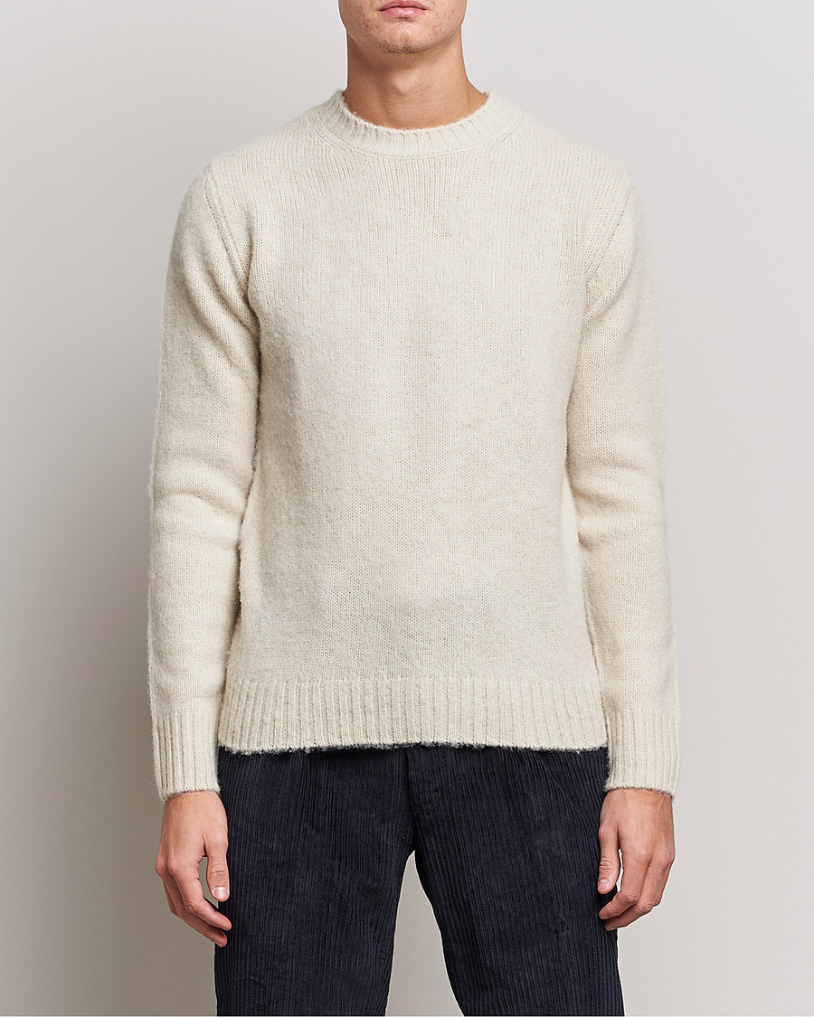 Uomini |  | Aspesi | Brushed Shetland Sweater Cream