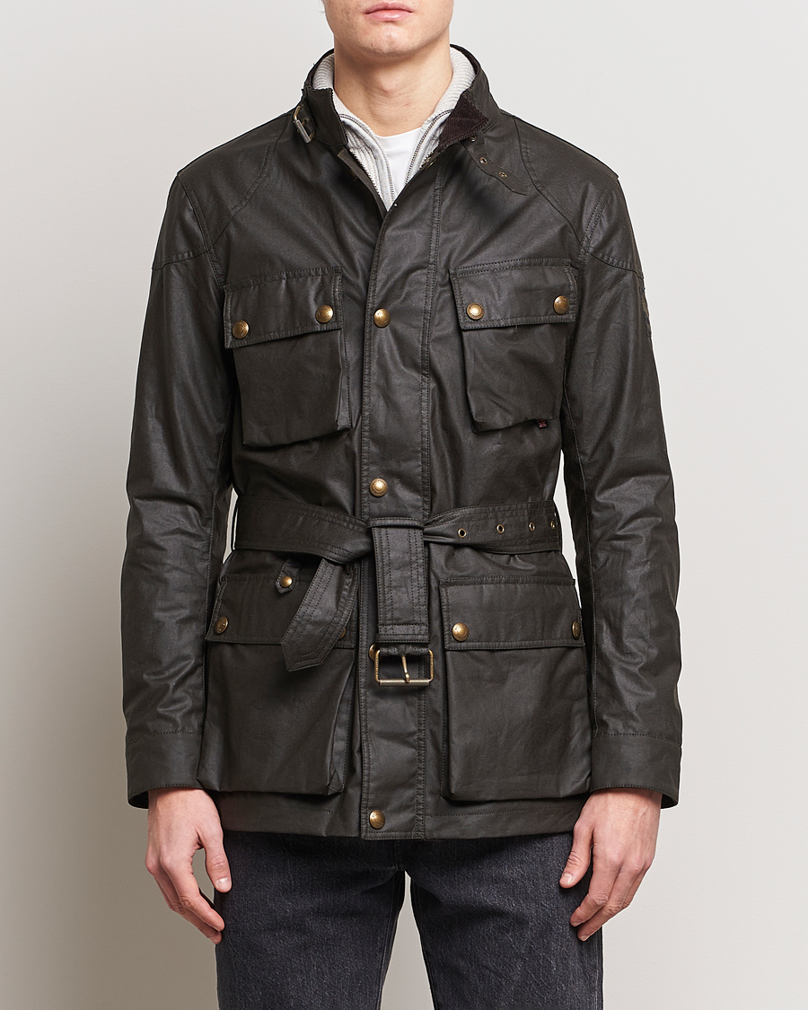 Uomini | Giacche | Belstaff | Trialmaster Waxed Jacket Faded Olive