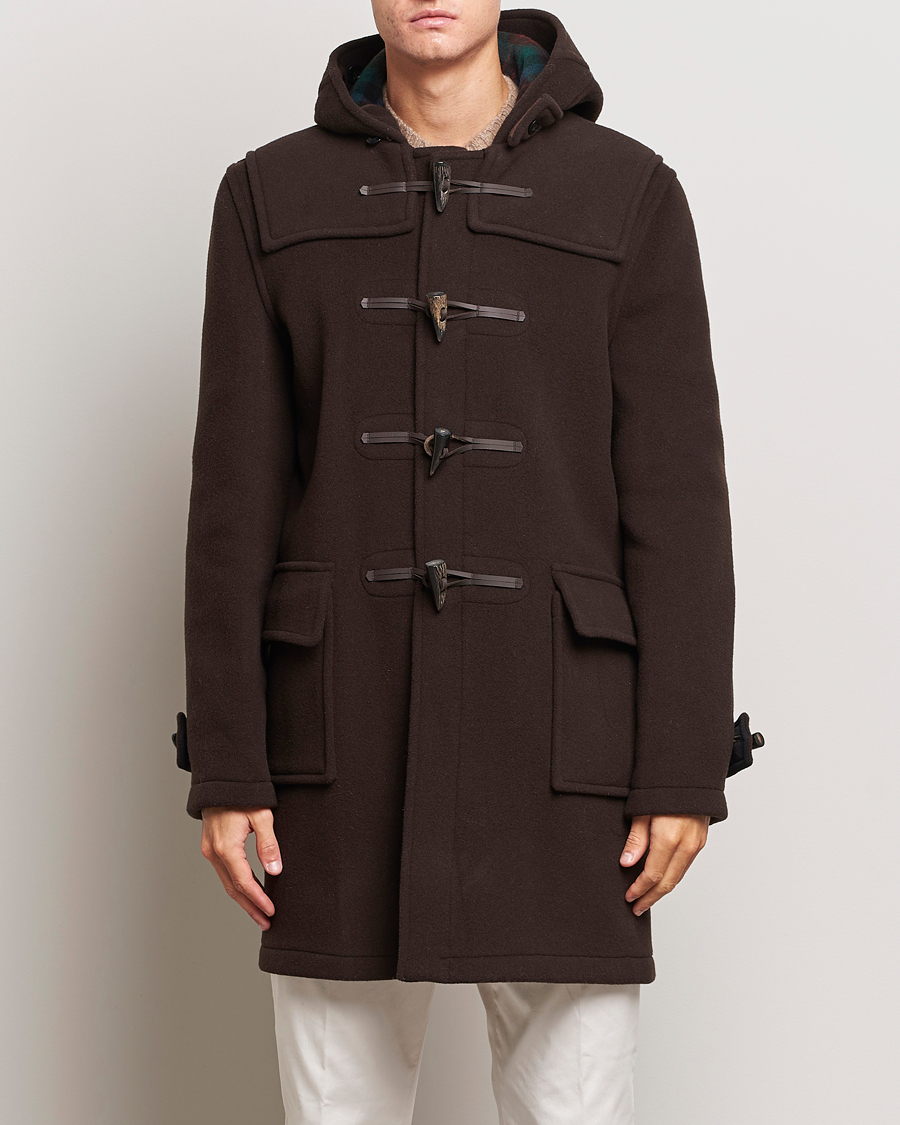 Uomini | Abbigliamento | Gloverall | Morris Duffle Coat Brown/Tartan