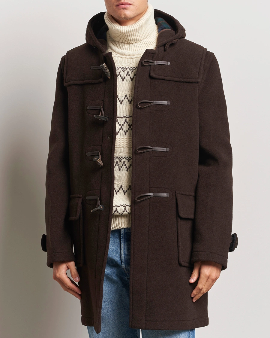 Uomini | Gloverall | Gloverall | Morris Duffle Coat Brown/Tartan