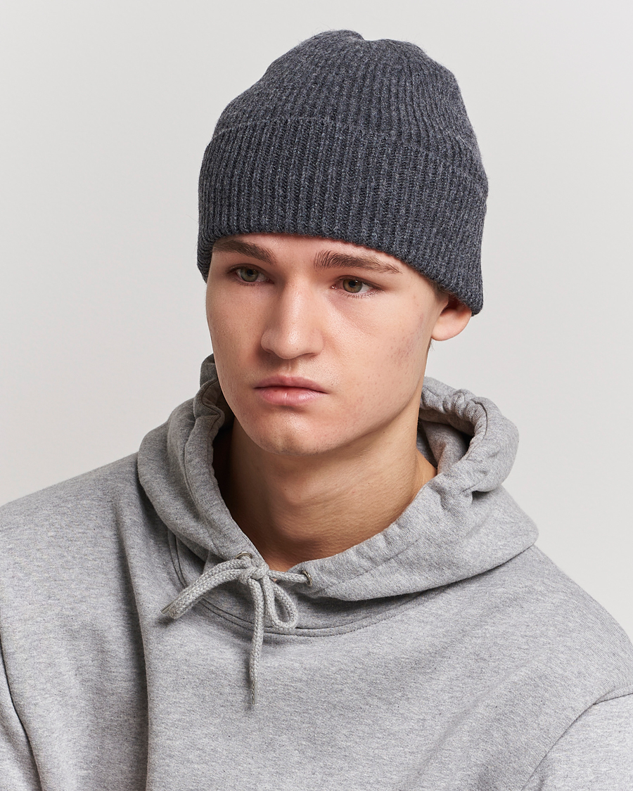 Uomini | Accessori che riscaldano | Colorful Standard | Merino Wool Beanie Lava Grey