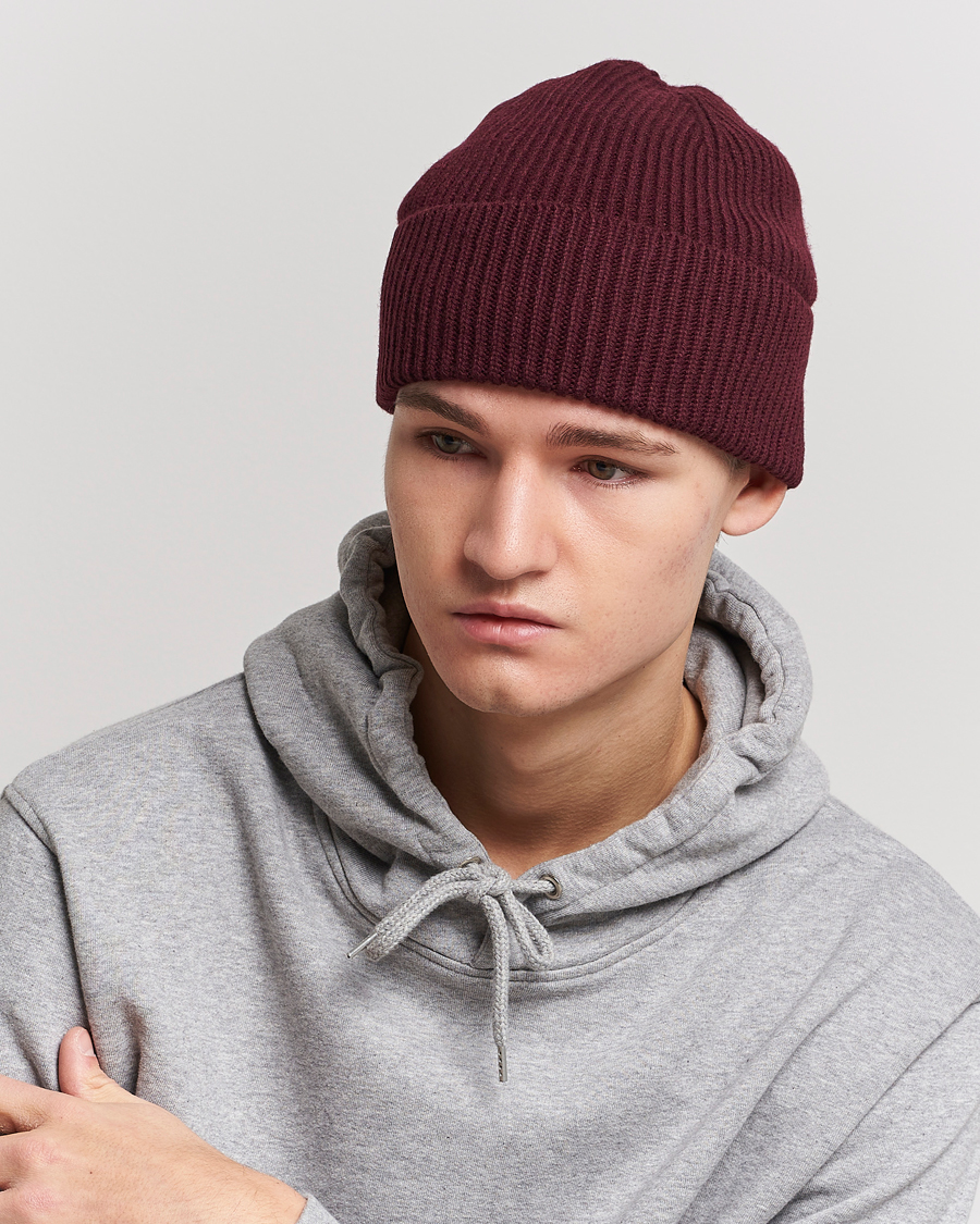 Uomini |  | Colorful Standard | Merino Wool Beanie Oxblood Red