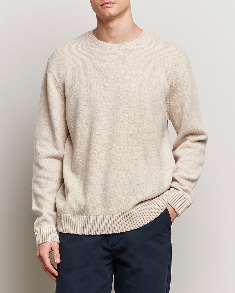 Uomini | Reparti | Colorful Standard | Classic Merino Wool Crew Neck Ivory White