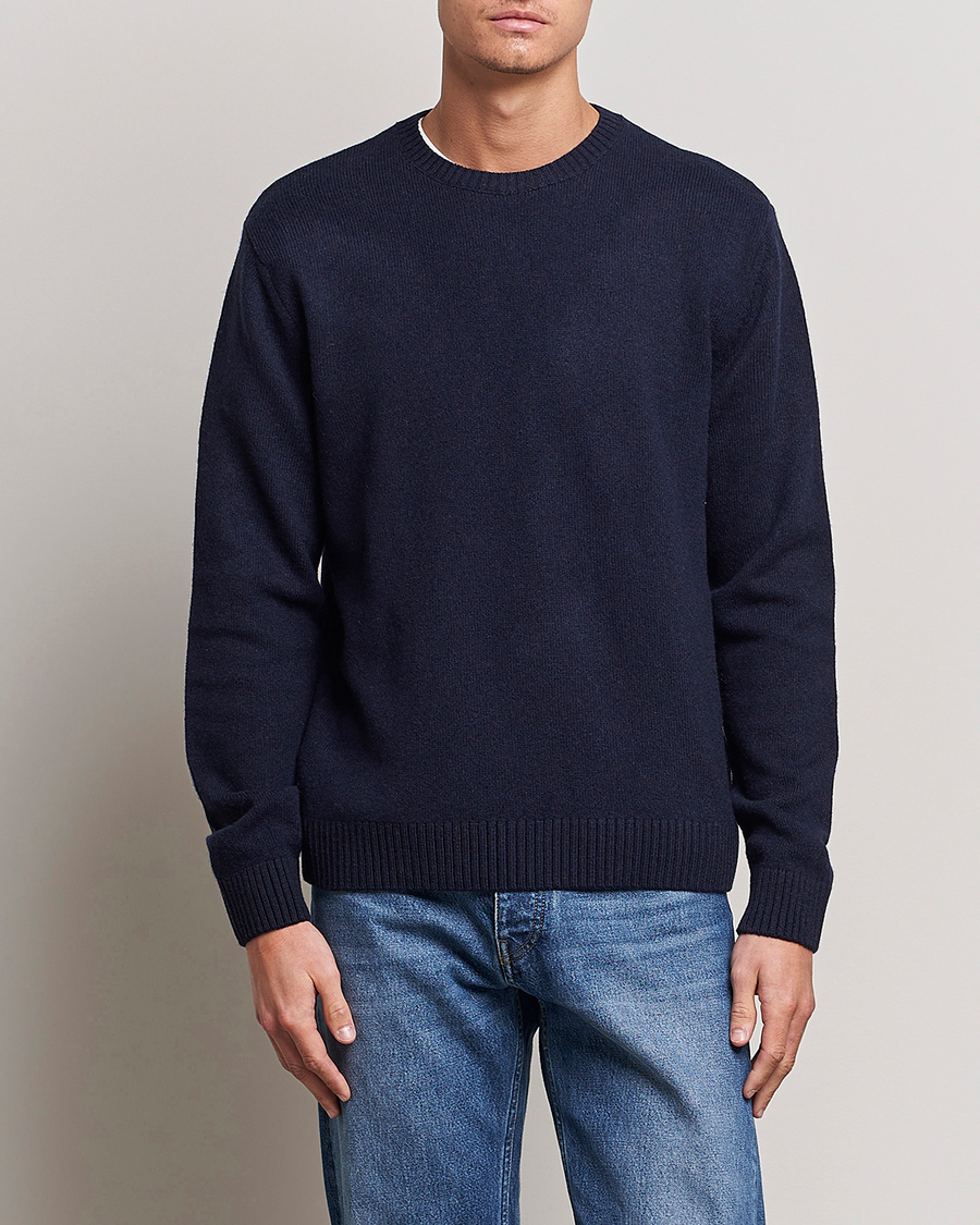 Uomini | Colorful Standard | Colorful Standard | Classic Merino Wool Crew Neck Navy Blue