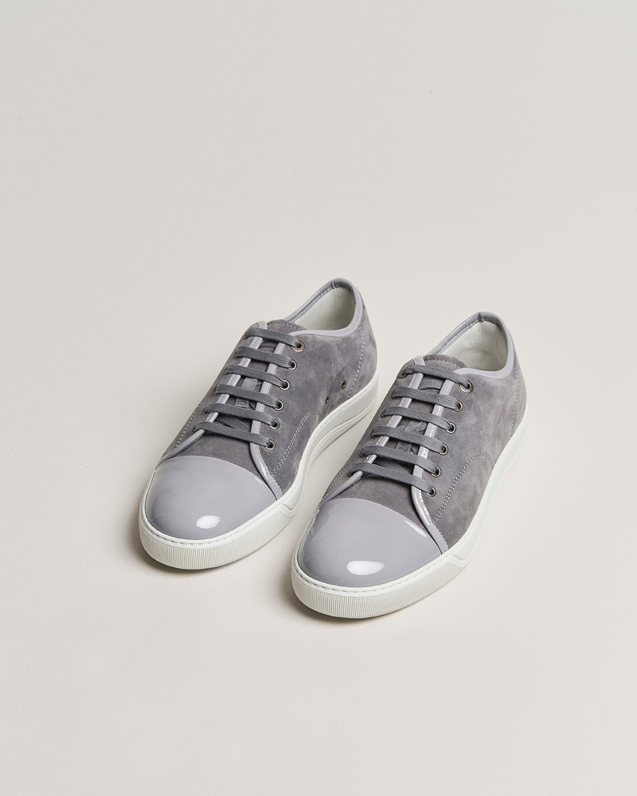 Uomini | Lanvin | Lanvin | Patent Cap Toe Sneaker Light Grey