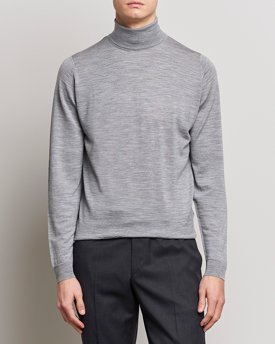 Uomini | Classici senza tempo | John Smedley | Cherwell Extra Fine Merino Rollneck Silver