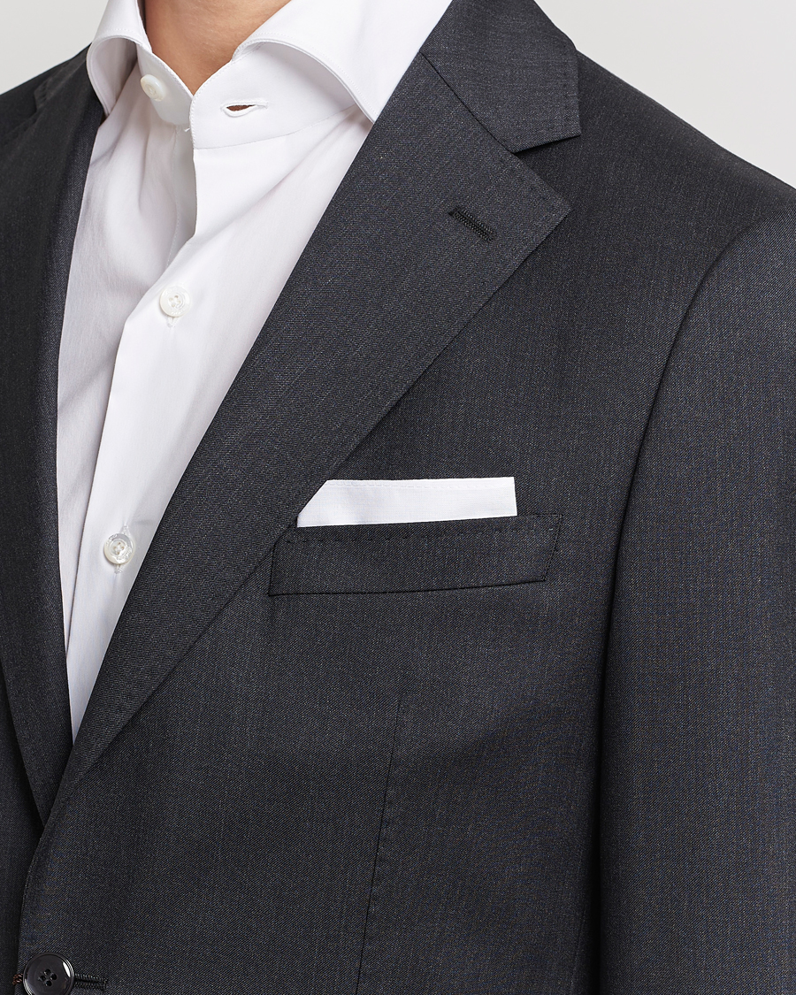 Uomini | Business casual | Amanda Christensen | Cotton Pocket Square White