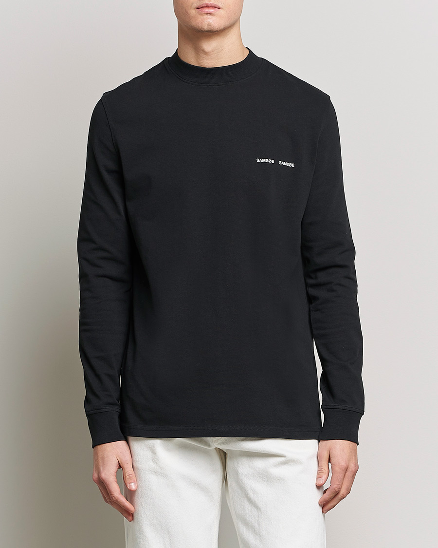 Uomini | Contemporary Creators | Samsøe Samsøe | Norsbro Long Sleeve Organic Cotton Tee Black