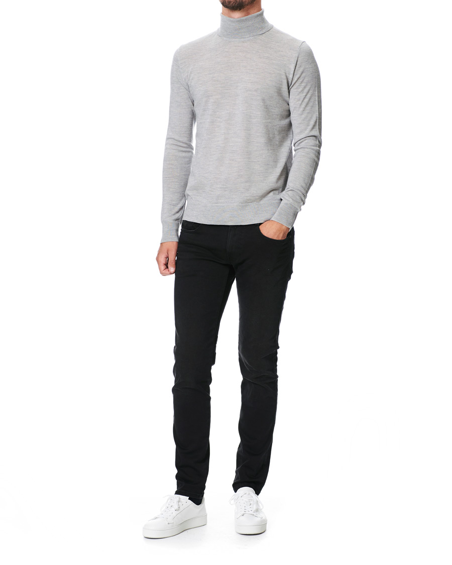 Uomini | Maglieria | Samsøe Samsøe | Samsøe & Samsøe Flemming Superfine Merino Wool Rollneck Grey Mel