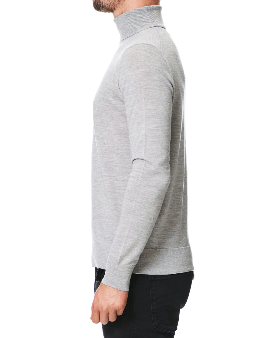 Uomini | Maglieria | Samsøe Samsøe | Samsøe & Samsøe Flemming Superfine Merino Wool Rollneck Grey Mel