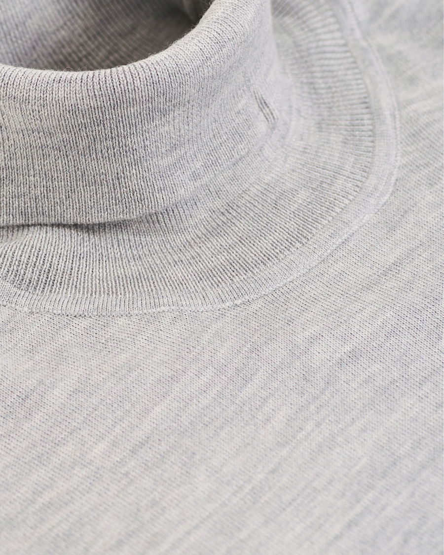 Uomini | Maglieria | Samsøe Samsøe | Samsøe & Samsøe Flemming Superfine Merino Wool Rollneck Grey Mel
