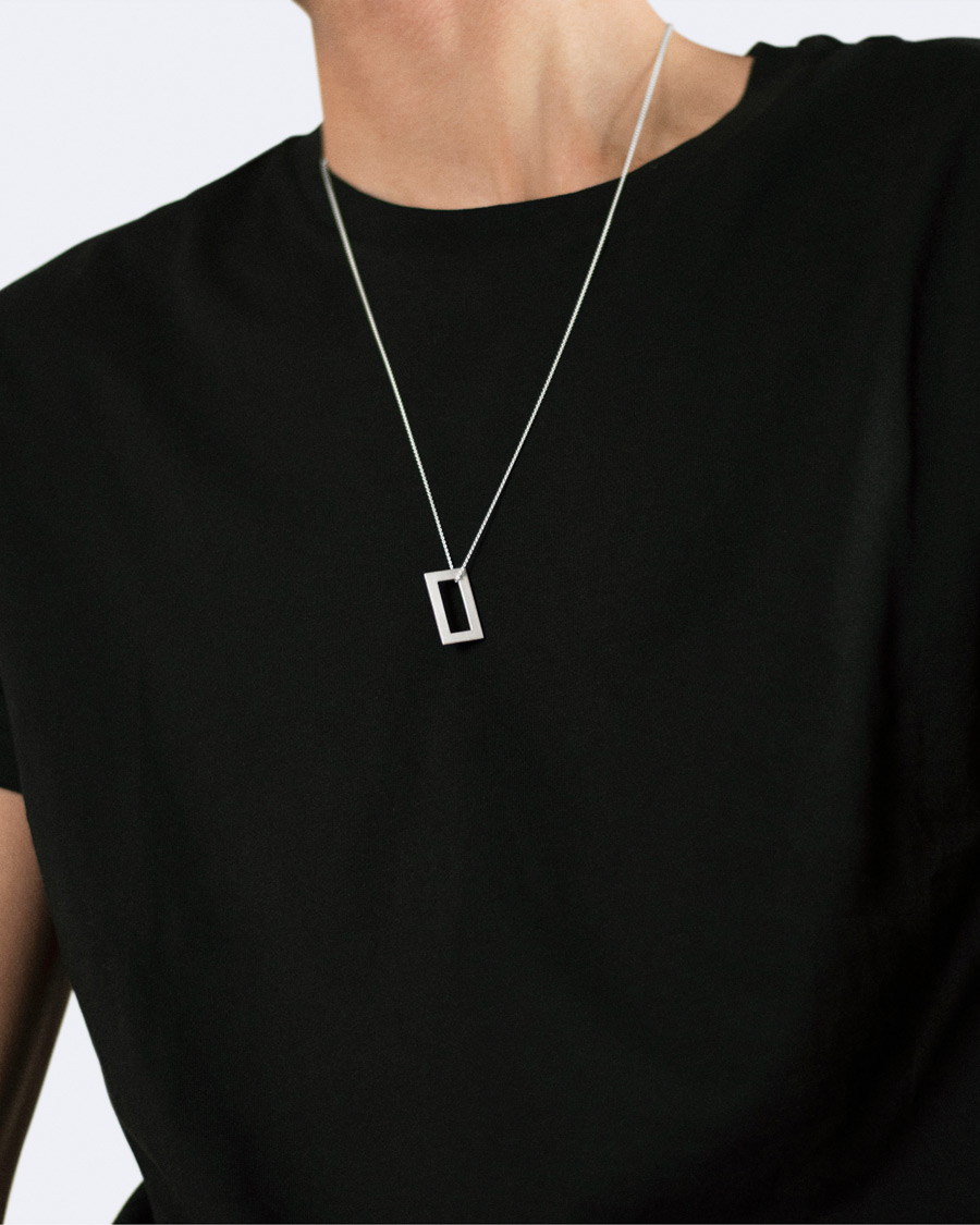 Uomini | Gioielli | LE GRAMME | Rectangular Necklace Le 3.4 Sterling Silver