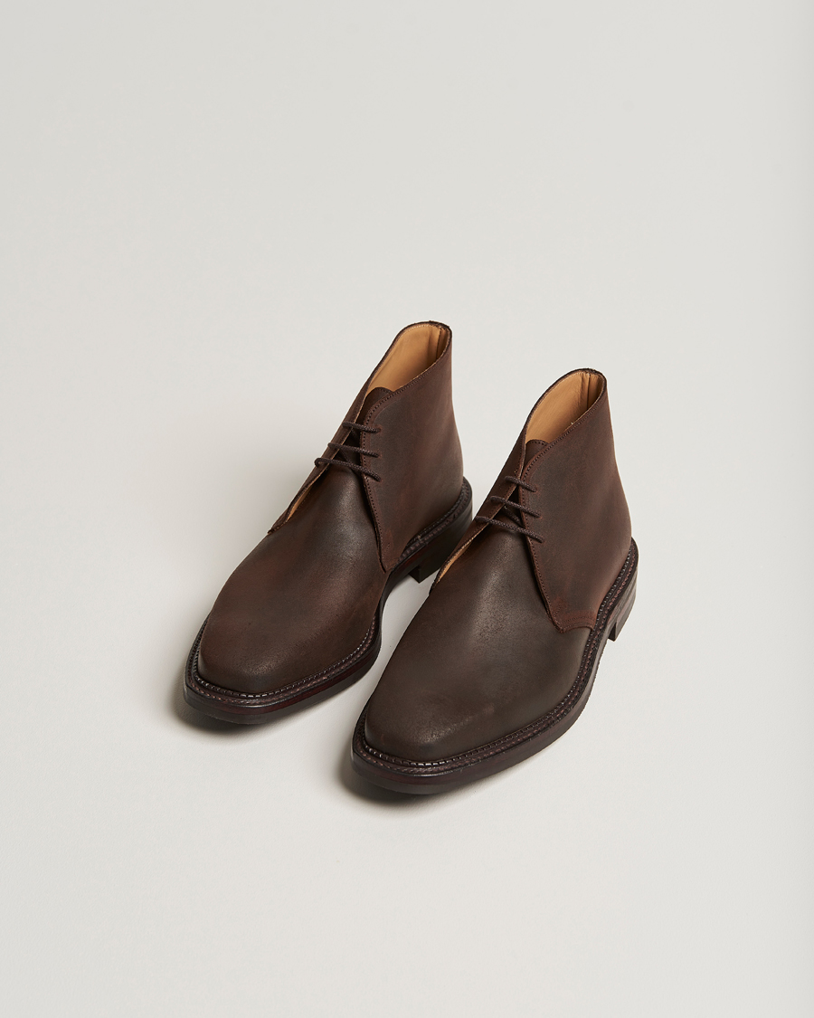 Uomini | Stivali | Crockett & Jones | Molton Chukka Dk Brown Rough-Out Suede