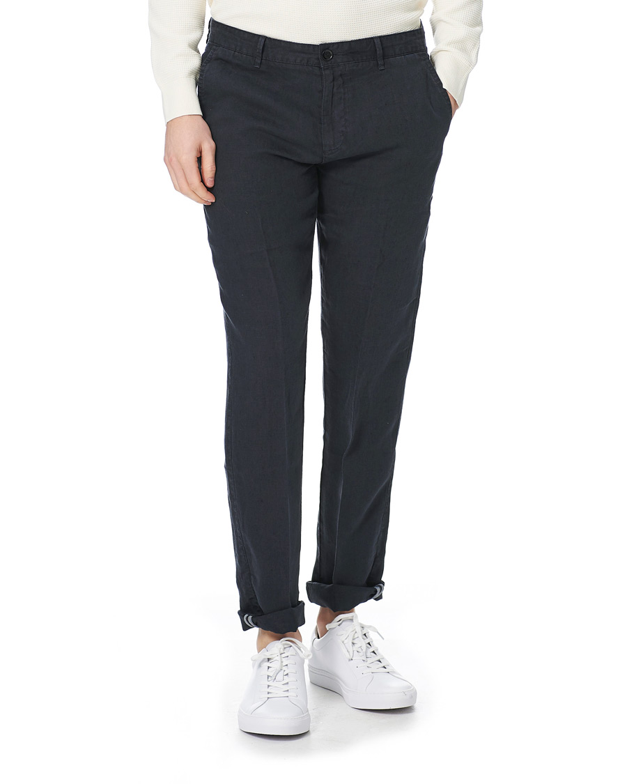 Uomini | Pantaloni | BOSS BLACK | BOSS Crigan Linen Pants Dark Blue