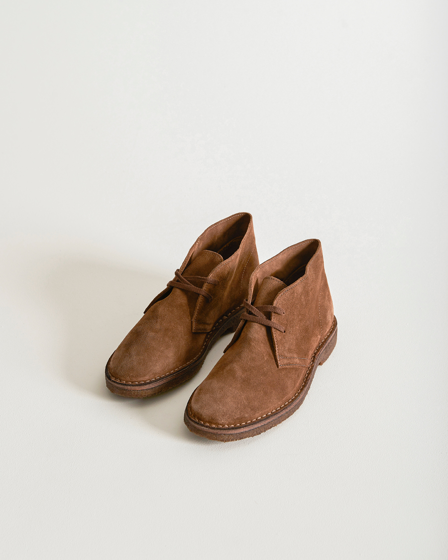 Uomini | Preppy Authentic | Drake\'s | Clifford Suede Desert Boots Light Brown