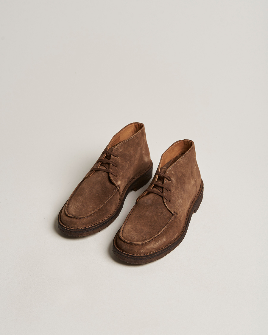 Uomini | Stivali da deserto | Drake\'s | Crosby Moc-Toe Suede Chukka Boots Brown