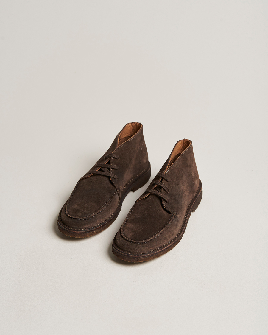 Uomini | Drake's | Drake\'s | Crosby Moc-Toe Suede Chukka Boots Dark Brown