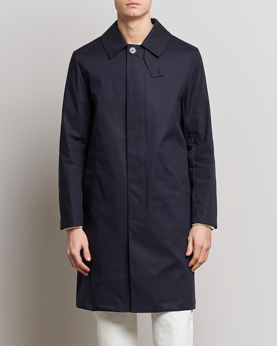 Uomini | Incontra la pioggia con stile | Mackintosh | Manchester Car Coat Navy