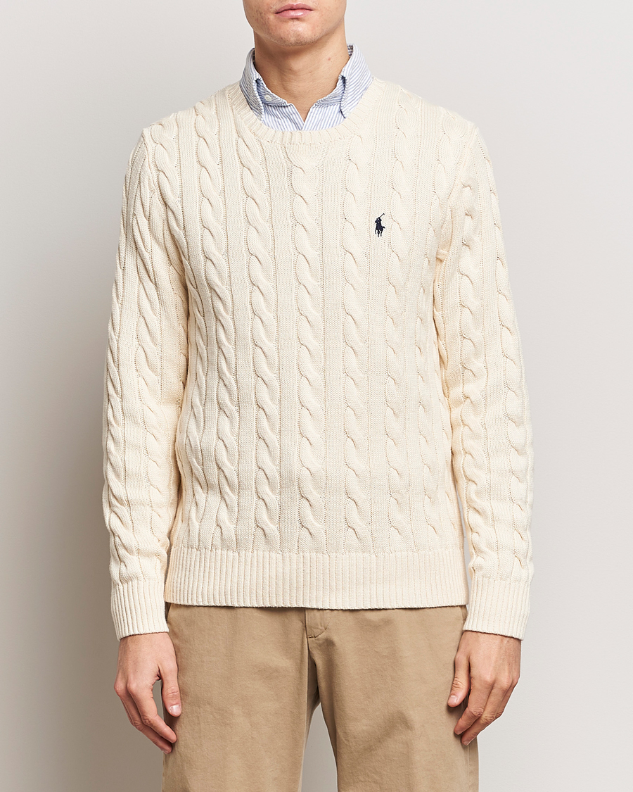 Uomini |  | Polo Ralph Lauren | Cotton Cable Pullover Andover Cream